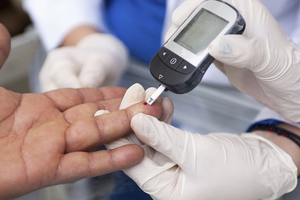 Blood test to determine fasting plasma glucose levels to diagnose diabetes